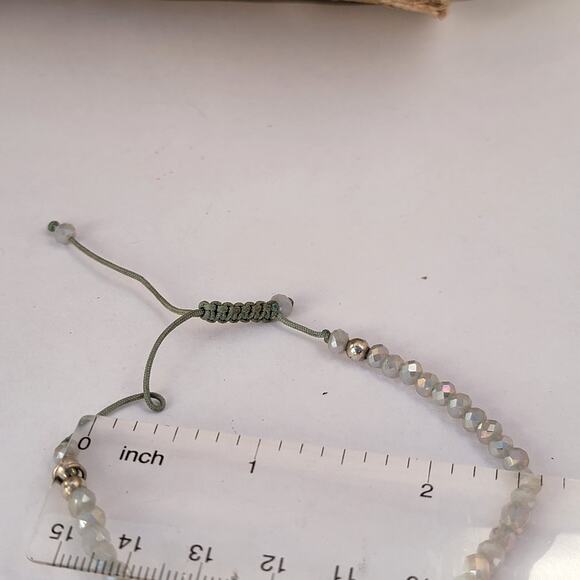 Vintage rainbow beaded bracelet adjustable cord boho 2000s pride style - Picture 5 of 10